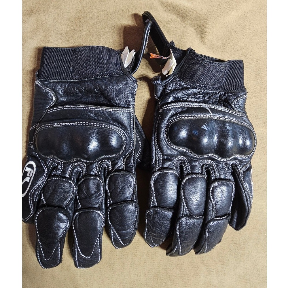 Fieldsheer Mens Black Goat Skin Leather Armored Motorcycle Gloves XL 28728 - Picture 6 of 8
